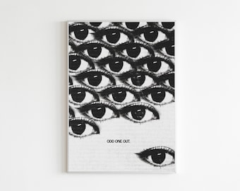 Eyes Poster, Eyes Print, Eyes Printable Art, Trendy Eyes Poster, Printable Eyes, Retro Wall Art, Watchful Eyes, Unique Design Print