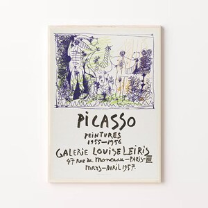 Picasso Art Print, Modern Art Print, Picasso Print, Picasso Exhibition, Picasso Art, Minimal Art Print, Picasso Poster, Gift Ideas Poster