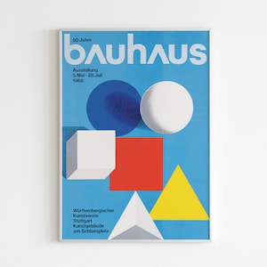 Bauhaus Exhibition Poster, Bauhaus Print, Bauhaus Art Poster, Herbert Bayer Poster, Bauhaus Exhibition Home Decor Art, Exhibition Wall Decor