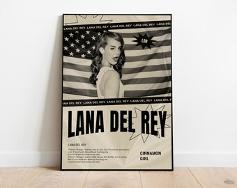 Lana Del Rey, Smoke Cigarettes Music Poster, Canvas Wall Art, Home Decor, Lana Del Rey Posters, Ultraviolence Poster, Album Cover Poster