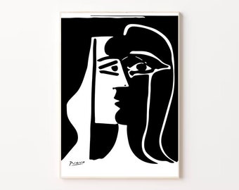 Picasso Art Print, Modern Art Print, Picasso Print, Picasso Kiss Print, Picasso Art, Minimal Art Print, Picasso Poster, Matisse Art