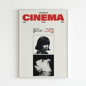 Marias Kino Poster | Album Cover Poster | Musik Geschenk | Tour Merch | Album Kunst | The Marias Fan Art | Die Marias Retro Print