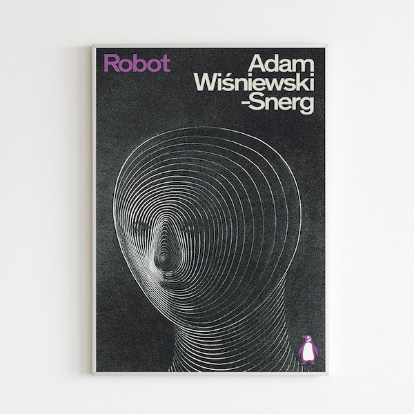 Book Cover Art Print, Book Cover Poster, Robot Adam Wisniewski-Snerg Print, Art Print, Book Cover Poster, Book Cover, Vintage Book Cover Art