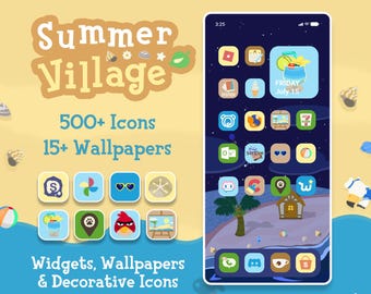 Paquete de iconos de Summer Village: fondos de pantalla y widgets para iOS