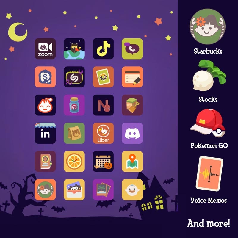 IPhone iOS 14 App Icons Animal Crossing Halloween Edition Etsy