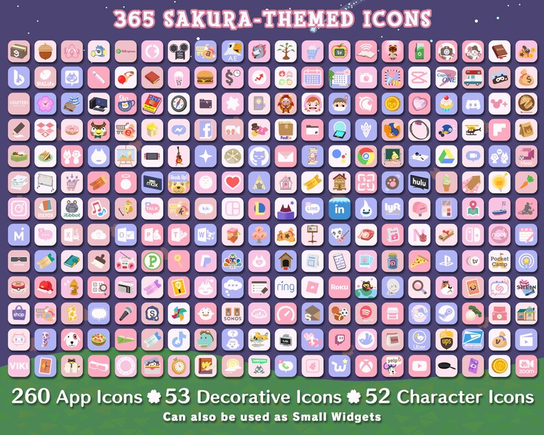 Iphone Ios App Icons Animal Crossing Sakura Edition 350 Etsy