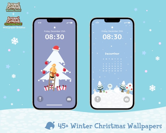 Animal Crossing Fondos de pantalla de Navidad de invierno - Etsy España Animal Crossing Fondos de pantalla de Navidad de invierno - Etsy España