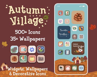 Paquete de iconos de Autumn Village: fondos de pantalla y widgets para iOS