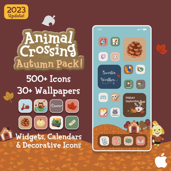 iPhone iOS App Icons - Animal Crossing - Autumn Edition (500+ Icons) with Wallpapers and Widgets