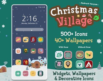 Paquete de iconos de Pueblo Navideño - Fondos de pantalla y widgets - Android