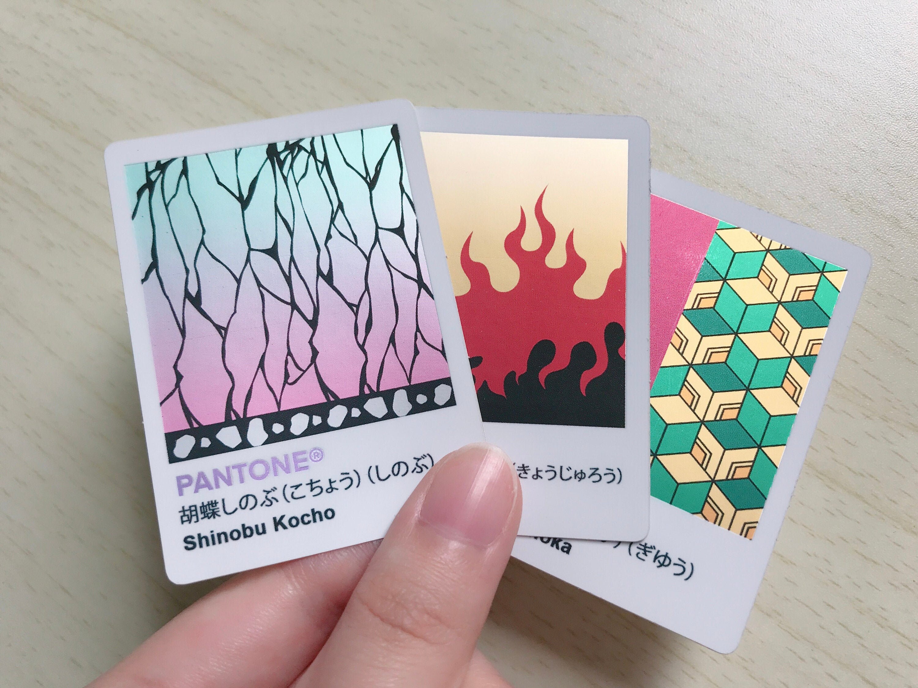 Demon Anime Themed Pantone Sticker - MATTE MIRROR Sticker - Cute Kawa…