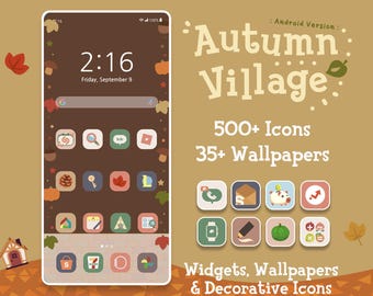 Paquete de iconos de Autumn Village: fondos de pantalla y widgets para Android