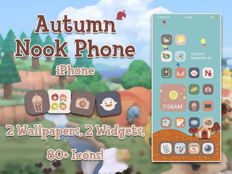IPhone iOS 14 App Icons Animal Crossing Autumn Edition Etsy