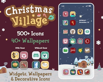 Paquete de iconos de Pueblo Navideño - Fondos de pantalla y widgets - iOS