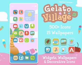 Paquete de iconos de Gelato Village: fondos de pantalla y widgets para Android