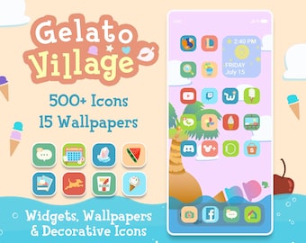Paquete de iconos de Gelato Village: fondos de pantalla y widgets para iOS