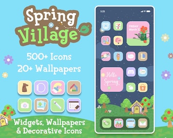 Paquete de iconos de Spring Village: fondos de pantalla y widgets para iOS