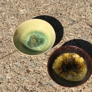 Tiny ceramic bowl geode image 1