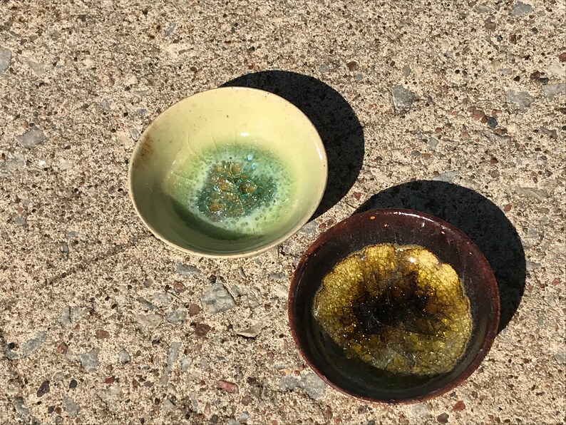 Tiny ceramic bowl geode image 1