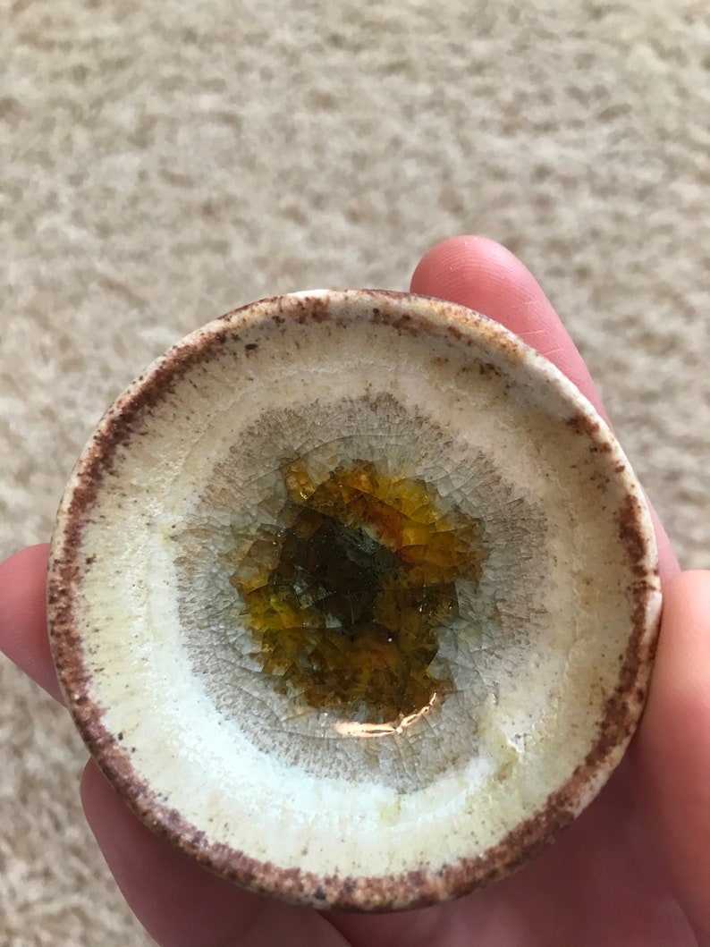 Tiny ceramic bowl geode image 7