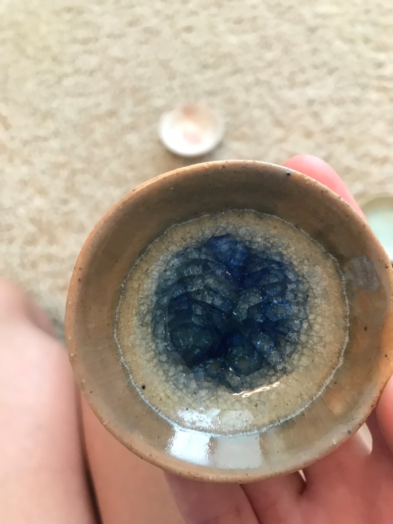 Tiny ceramic bowl geode image 5