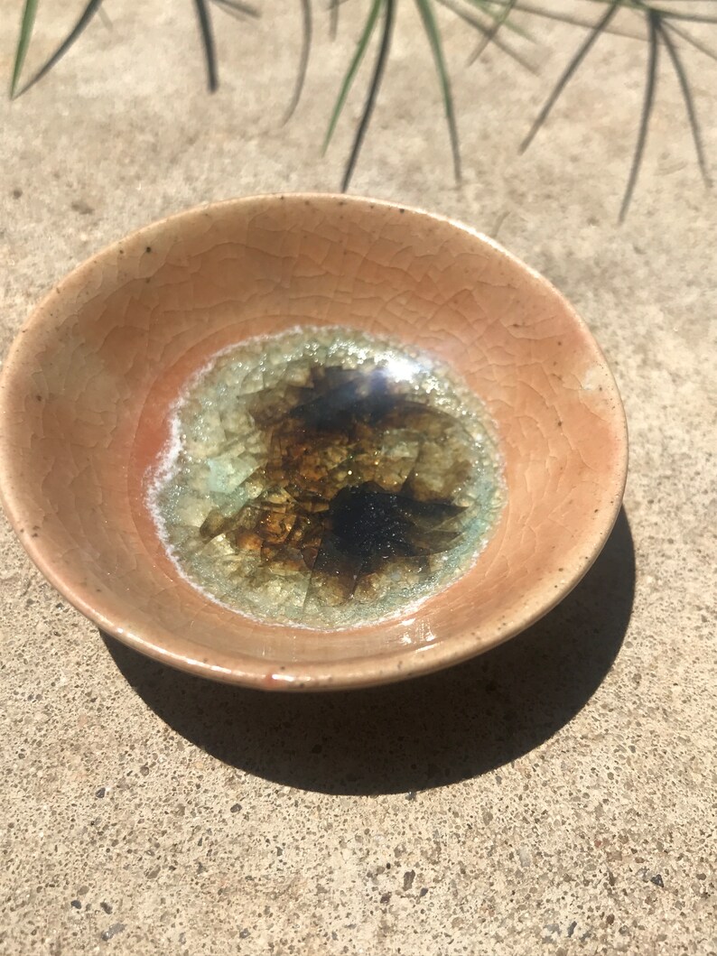 Tiny ceramic bowl geode image 10