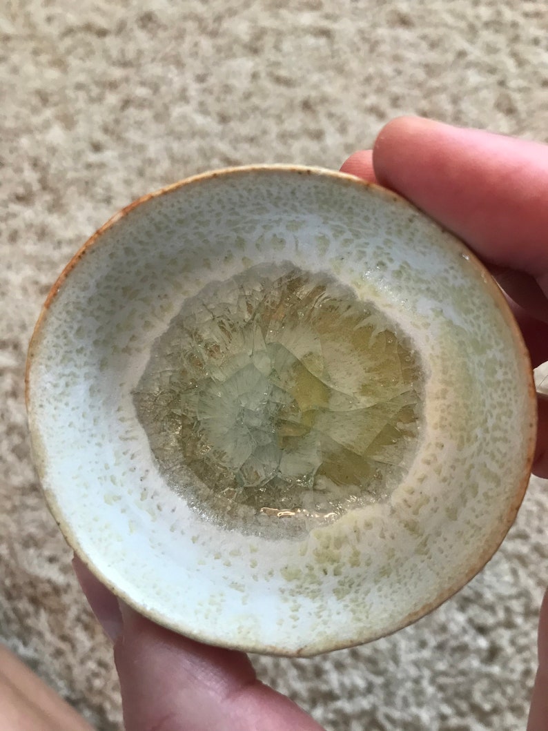 Tiny ceramic bowl geode image 6