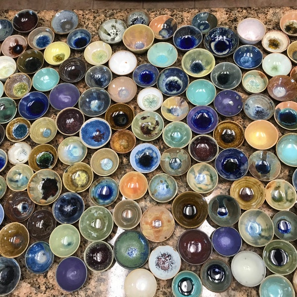 Set of 4 Tiny Ceramic Bowls!