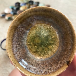 Tiny ceramic bowl geode image 2