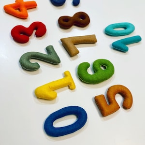 LARGE Felt Number Set Set, Regalo para niños, Learning ABC, Montessori material, Waldorf, Homeschooling