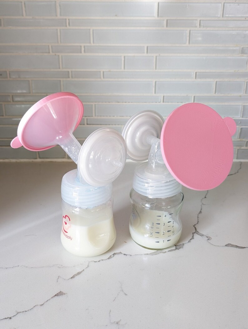 Bundle - OLD gen Spectra Breast Pump 's Bottle Holder Attachment and Flange Covers , Spectra breastpump Accessories, 3D printed image 8