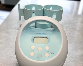 OLD gen Spectra Breast Pump S1 S2 Bottle Holder Attachment (no flange covers), Spectra breastpump, 3D printed