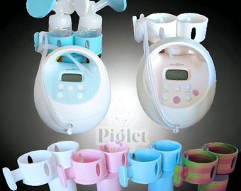 OLD gen Spectra Breastpump S1 S2 Bottle Holder Attachment (No Flange Covers), Spectra Breast Pump Accessories, 3D printed