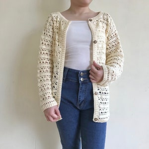 Crochet cardigan pattern,crochet lace cardigan pattern, easy crochet cardigan pattern, Crochet sweater/Lightweight/long cardigan/Jacket image 4