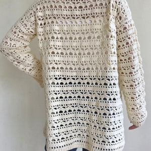 Crochet cardigan pattern,crochet lace cardigan pattern, easy crochet cardigan pattern, Crochet sweater/Lightweight/long cardigan/Jacket image 7