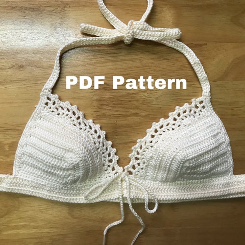 Crochet Bikini Top Pattern Easy Crochet Front Closure Bikini Etsy