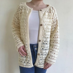 Crochet cardigan pattern,crochet lace cardigan pattern, easy crochet cardigan pattern, Crochet sweater/Lightweight/long cardigan/Jacket image 5