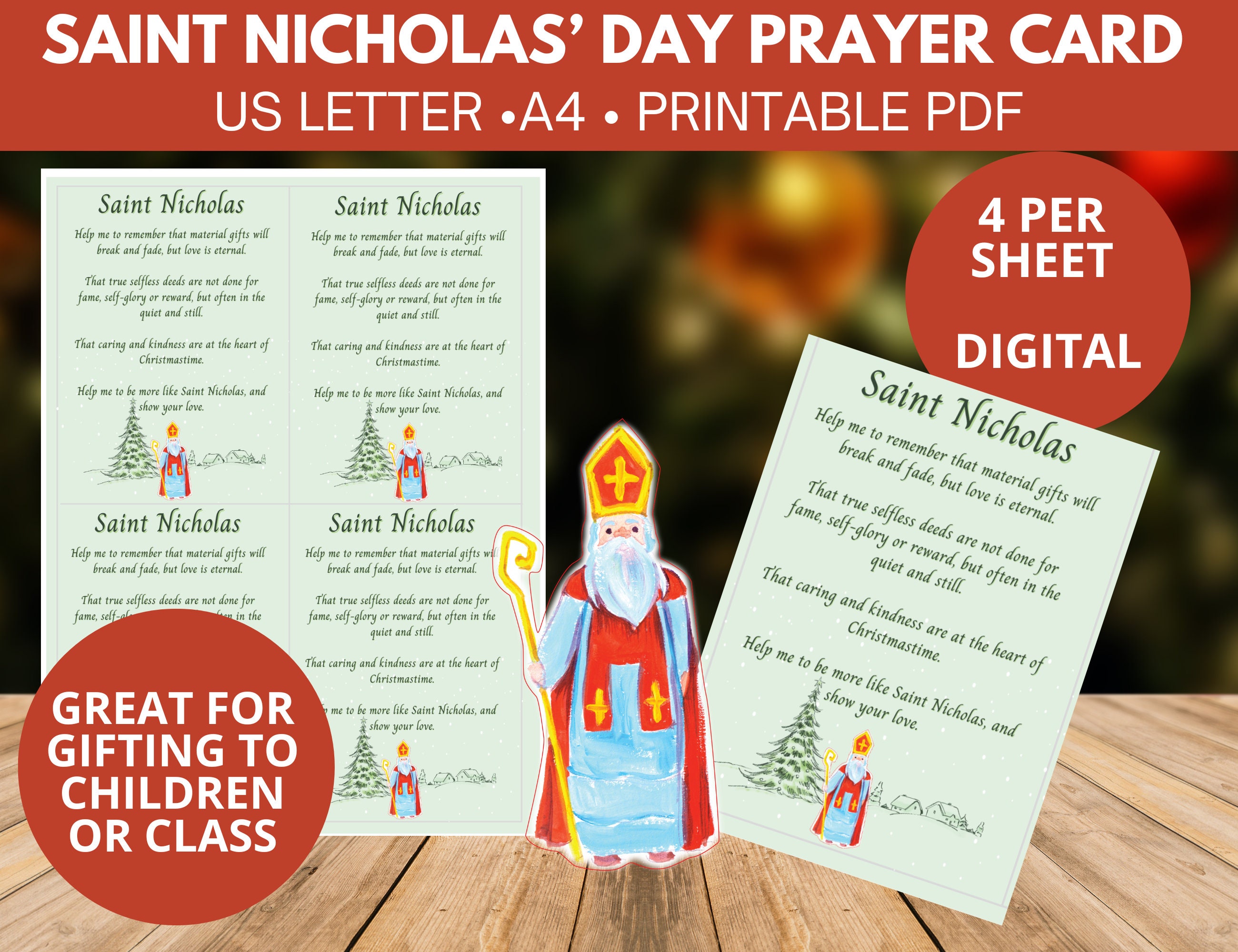 St Nicholas Prayer Printable Etsy