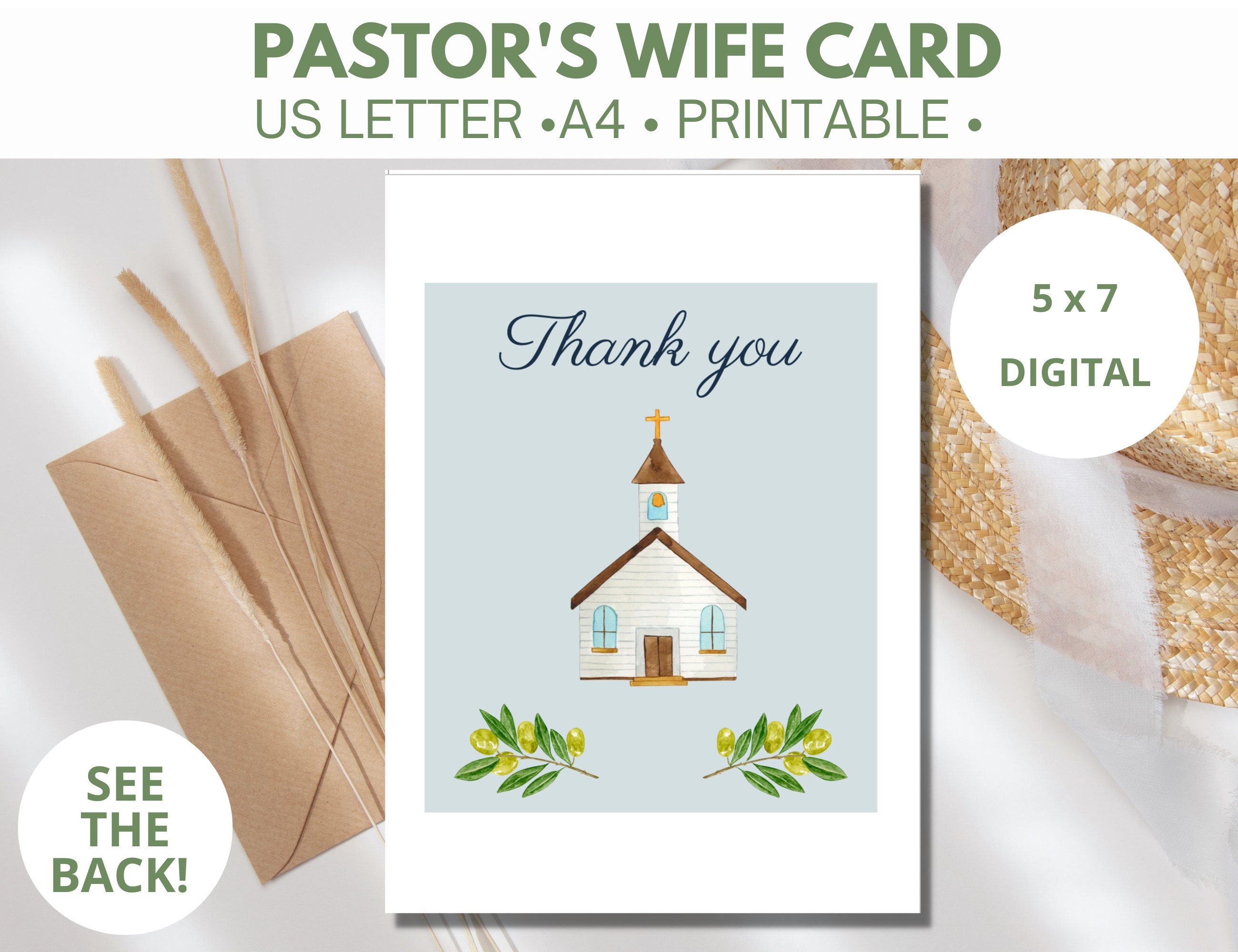 Pastor s Wife Appreciation Card Gift Appreciation For Clergy Gift