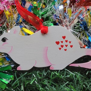 Valentine&#39;s Day Rat Ornament