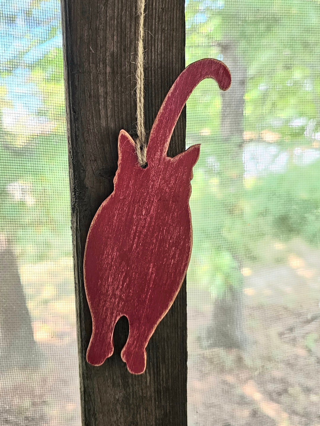 Rustic Chonky Cat - Red - Etsy