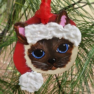 Santa Cat Ornament #4