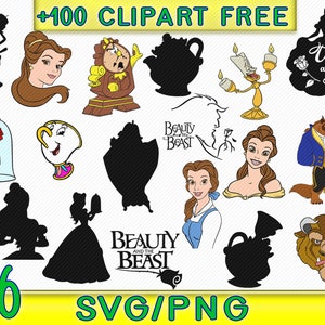 Big Bundle La Bella y la Bestia svg, La Bella y la Bestia clipart gratis, belle svg, clipart digital,svg,cricut