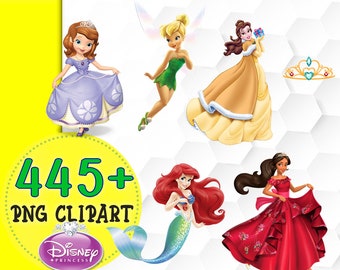 Princess 445+ Clipart,Princess png,Princess,Instant Download,png,Transparent Background,Birthday Invitations