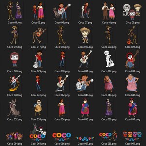 Coco, imágenes de Coco, imágenes prediseñadas de Coco, fondo transparente, png de Coco, imprimible de Coco, imágenes prediseñadas digitales imagen 2