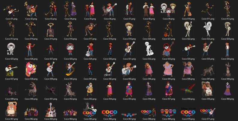 Coco, imágenes de Coco, imágenes prediseñadas de Coco, fondo transparente, png de Coco, imprimible de Coco, imágenes prediseñadas digitales imagen 2
