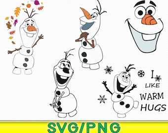 olaf face svg etsy