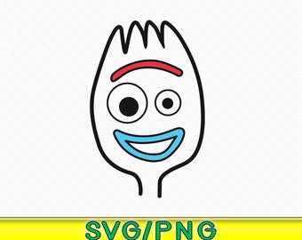 Forky,Toy Story,cricut,Forky svg,Toy Story 4,Forky outline,Toy Story svg,png,Forky clipart