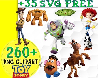 Toy Story,Toy Story Birthday,260+ clipart,Toy Story clipart,Toy Story svg,transparent background,png clipart,Toy Story png,bundle