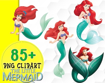 The Little Mermaid clipart,Little Mermaid png,princess Ariel,digital clipart,Ariel clipart,printable,instant download,png clipart